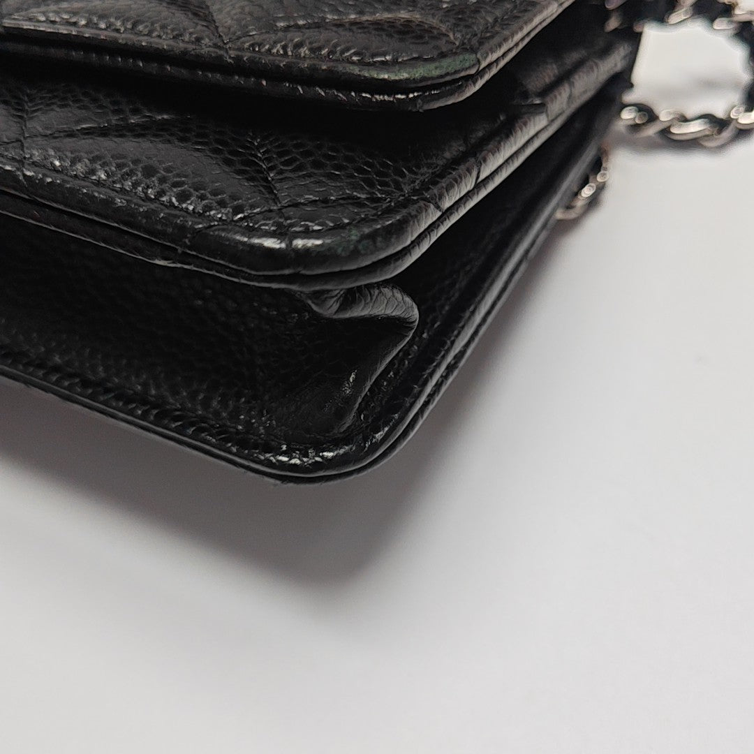 WOC Quilted Grained Calfskin Black