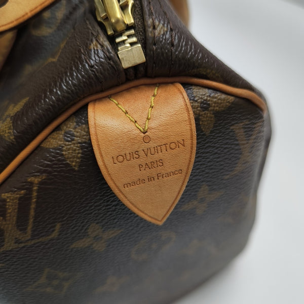 SPEEDY 30 Monogram Coated Canvas Brown