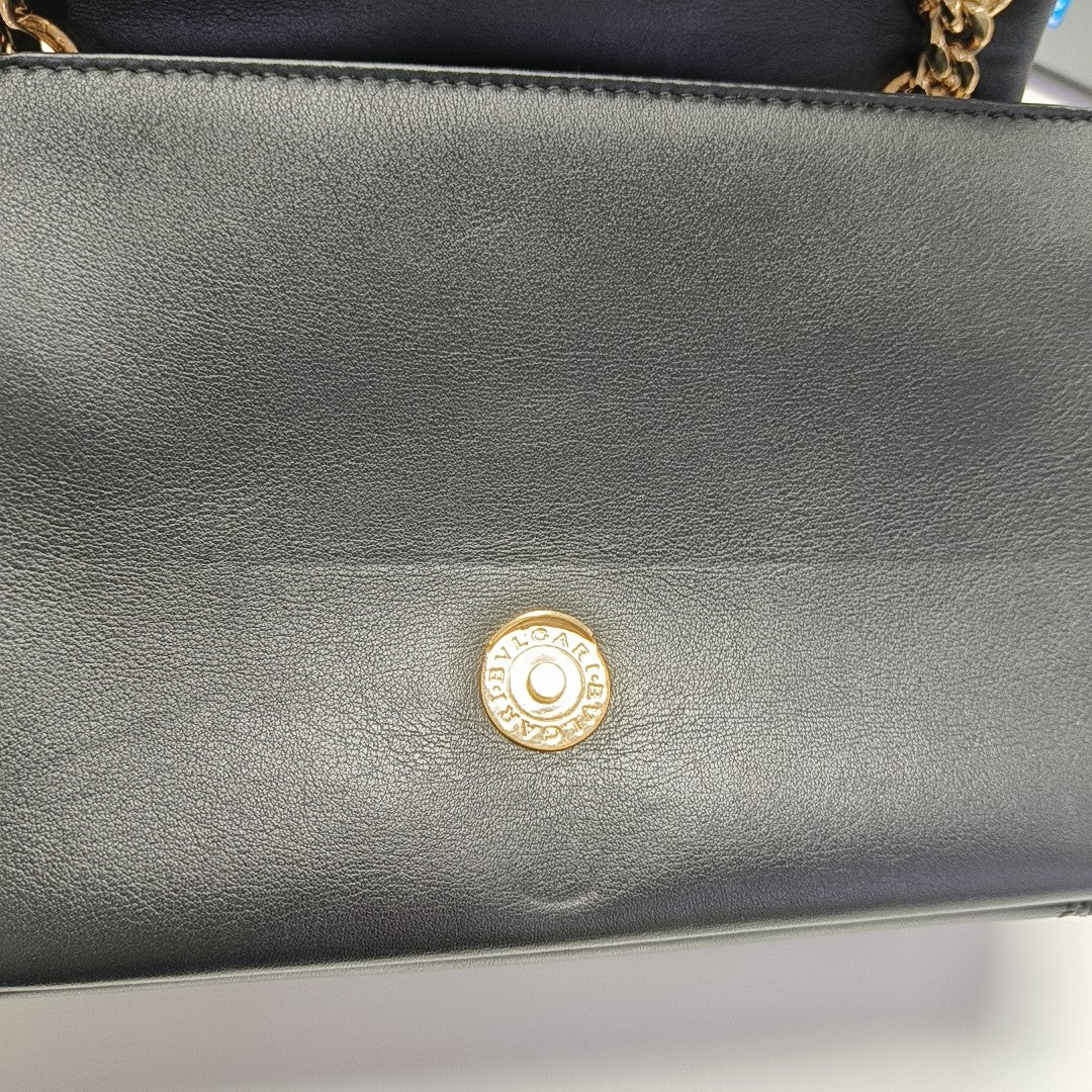SERPENTI CABOCHON Small Quilted Calfskin Black