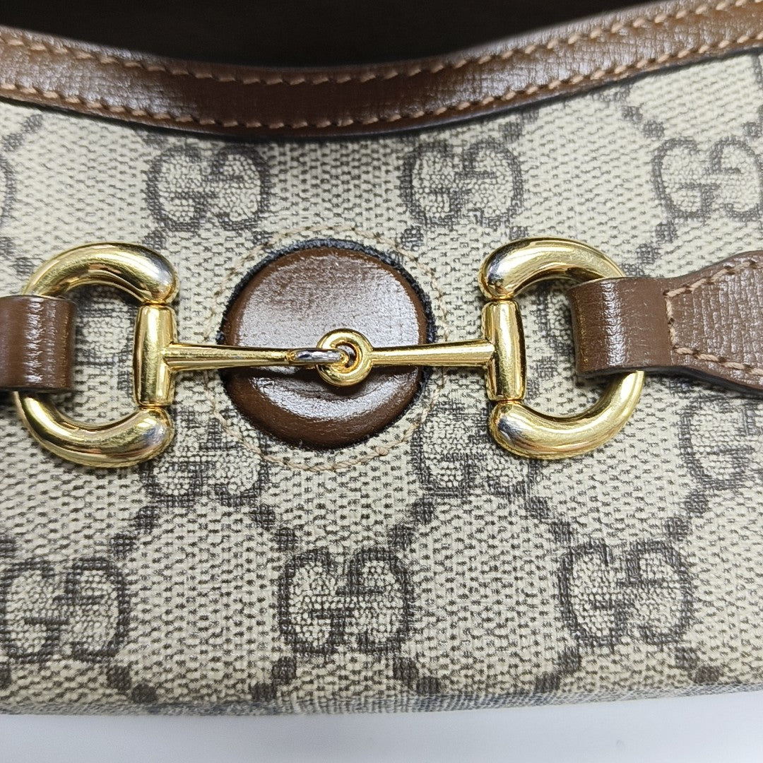 Horsebit 1955 Mini Monogram Coated Canvas Beige