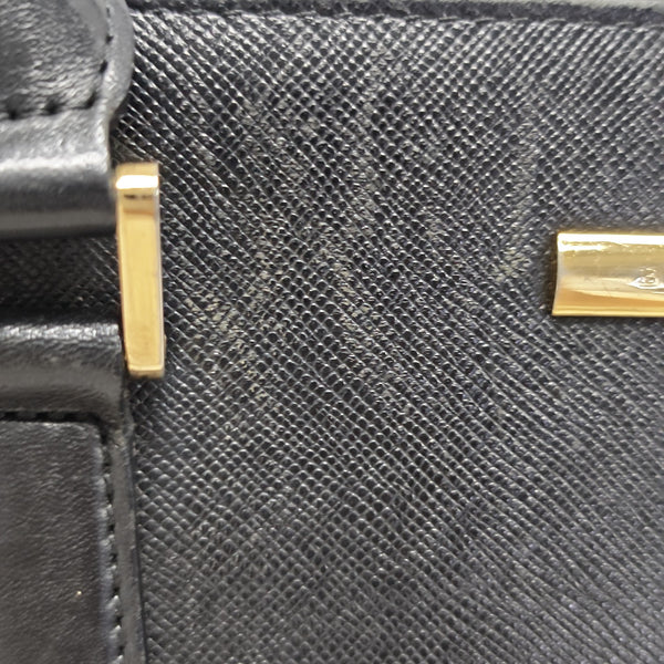 Calfskin Top Handle Bag Black