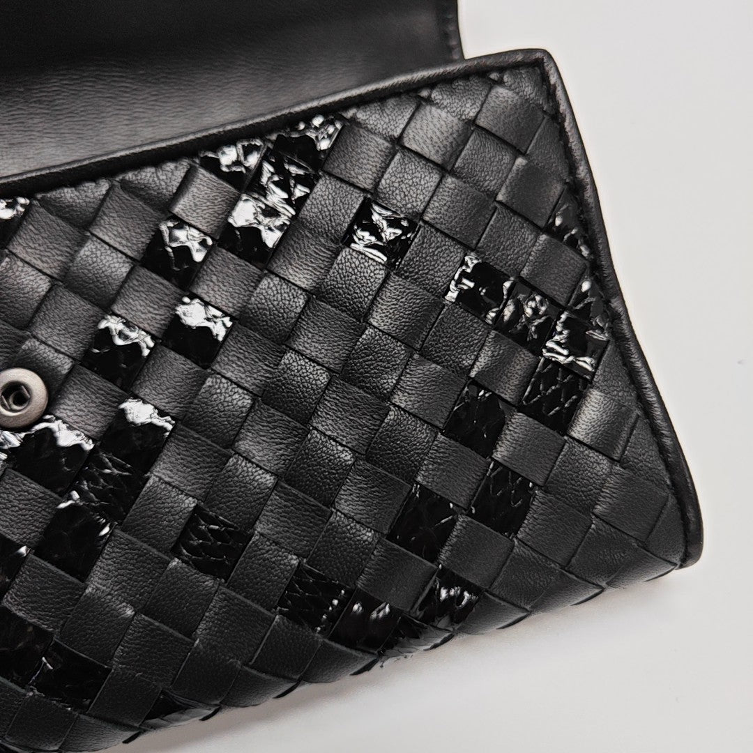 Olimpia Calfskin Black Wallet