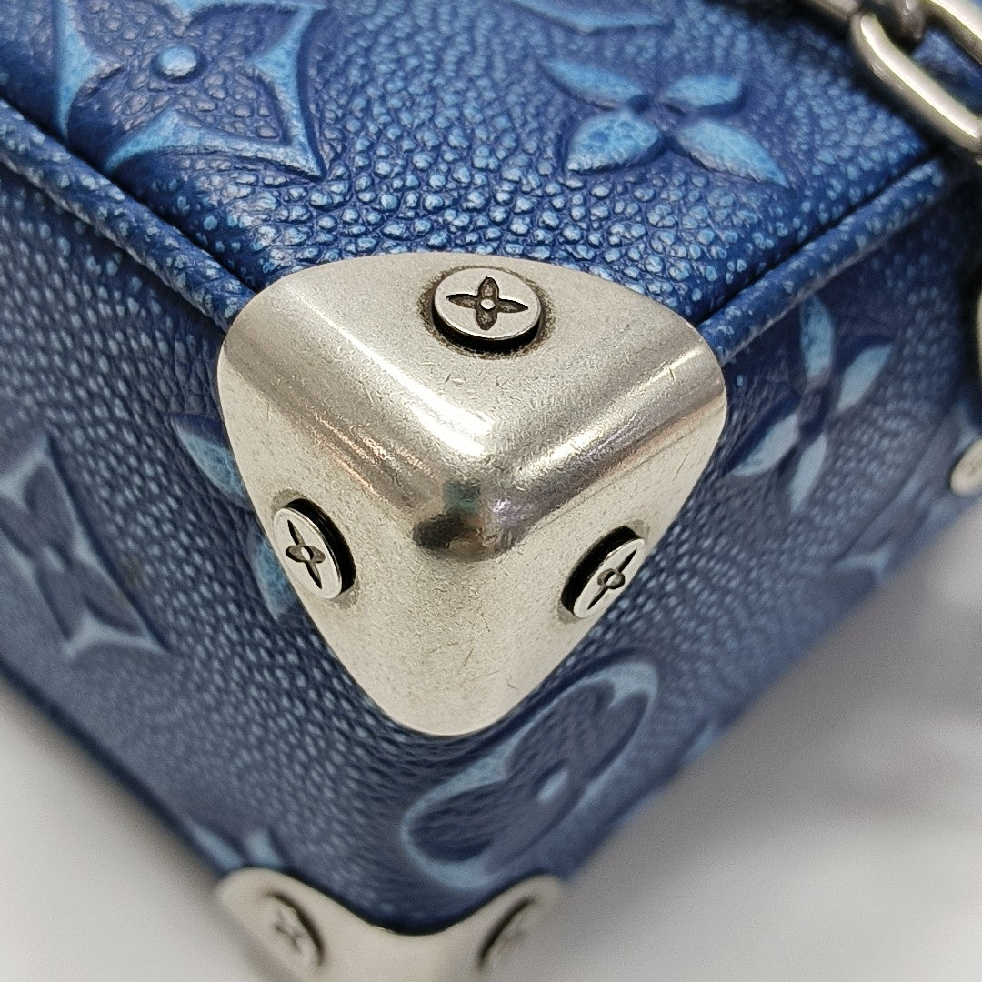SOFT TRUNK Mini Monogram Calfskin Blue