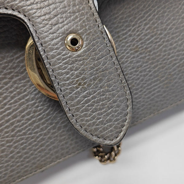 Interlocking G Large Calfskin Gray
