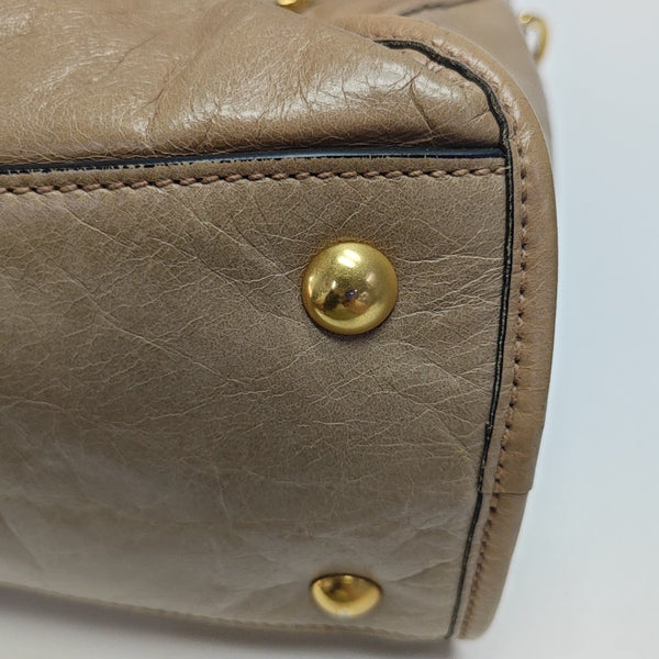 Shoulder Strap Calfskin Beige