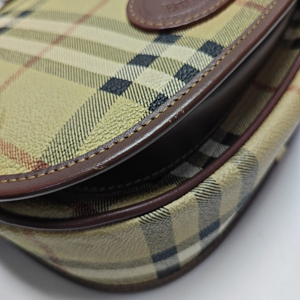 Coated Canvas Crossbody Bag Beige