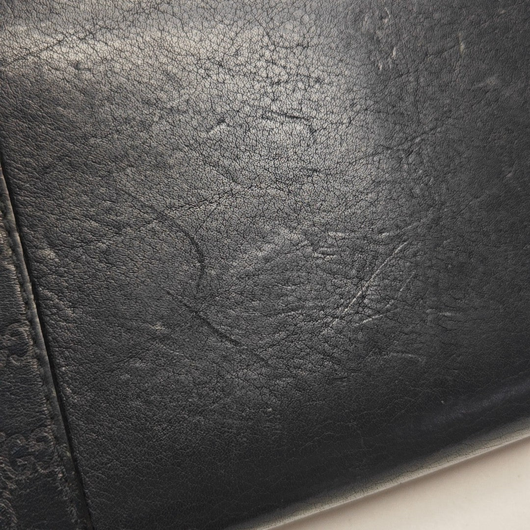 Ligne Shima Monogram Calfskin Blue Wallet
