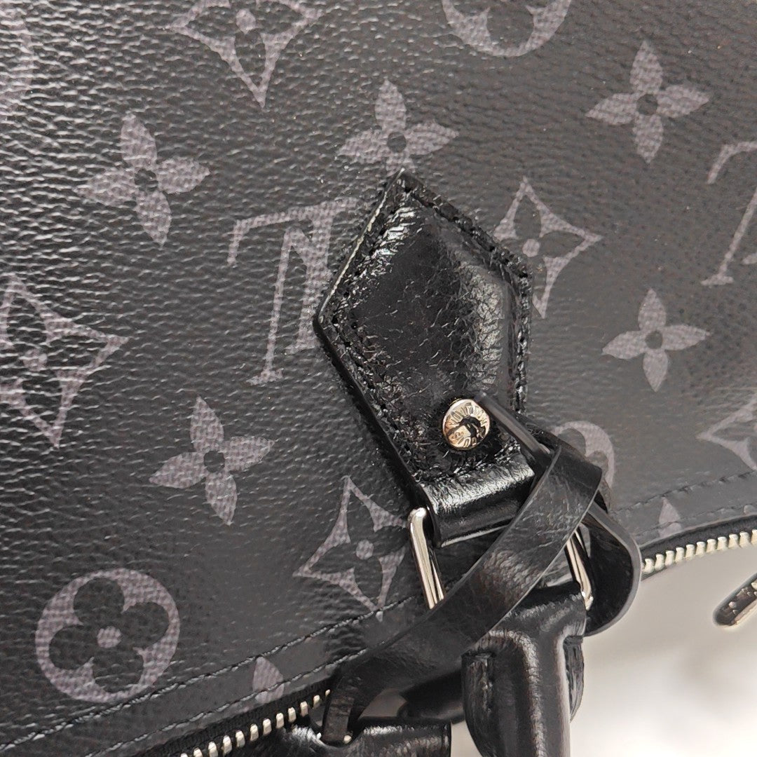 Monogram Coated Canvas Shoulder Bag Black