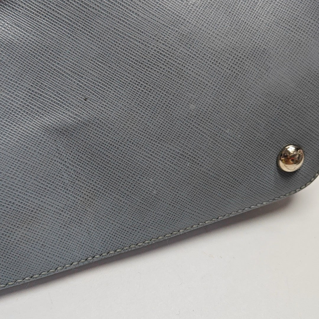 Calfskin Top Handle Bag Blue