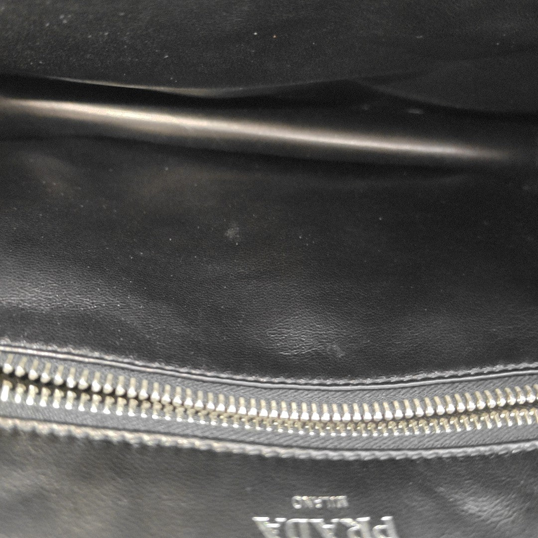Saffiano Calfskin Clutch Black