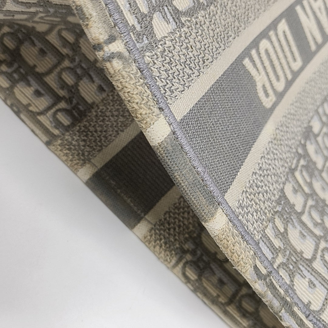 Book Tote Medium Oblique Canvas Gray