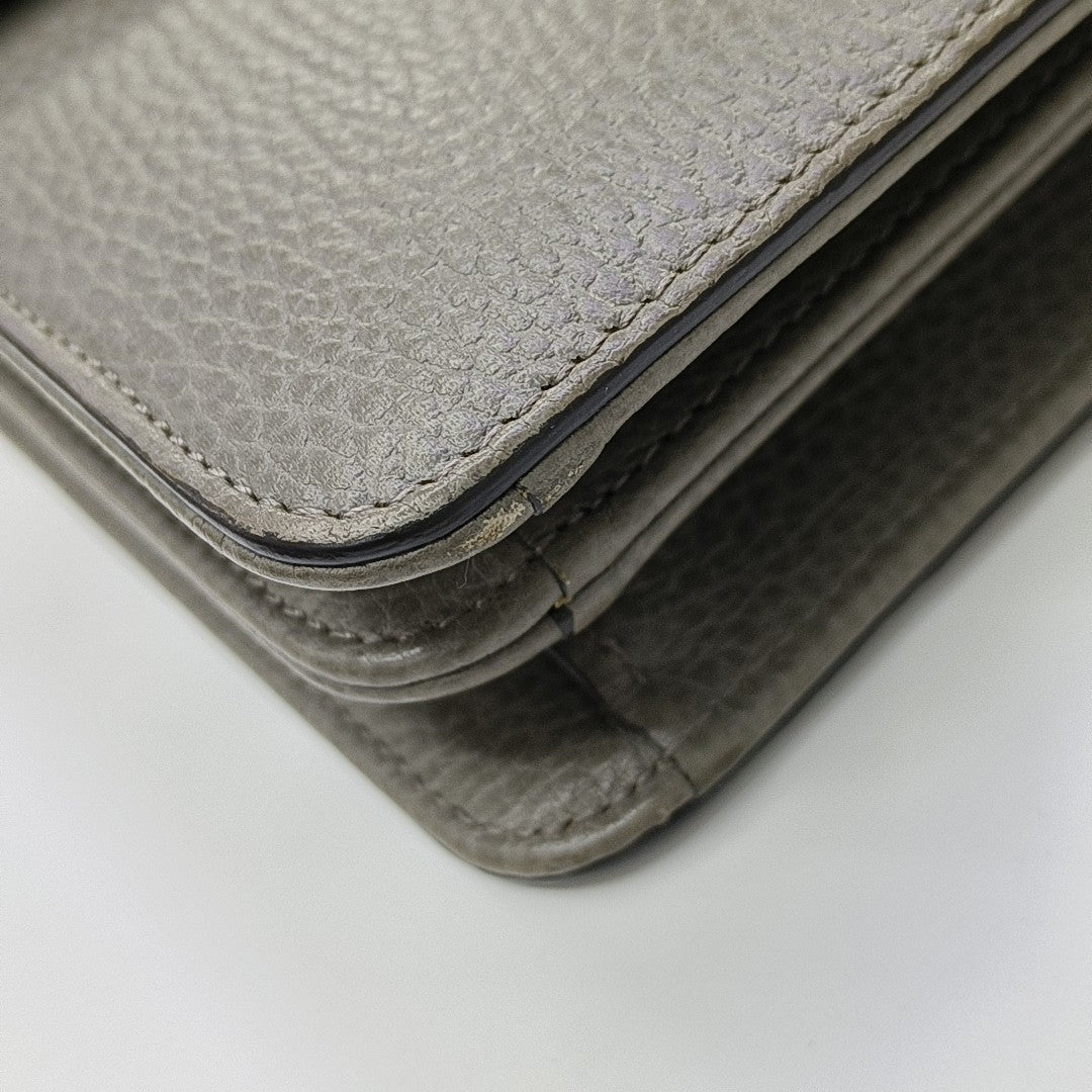 Interlocking G Small Calfskin Gray