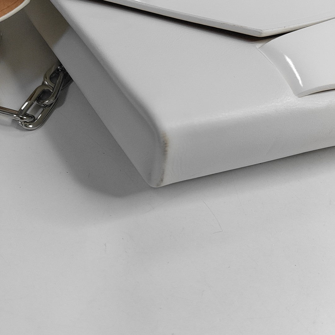 Patent Leather Shoulder Bag White