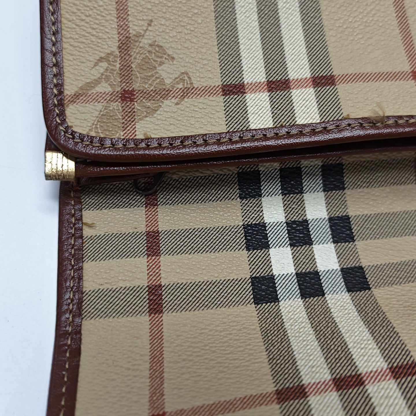 Coated Canvas Shoulder Bag Brown