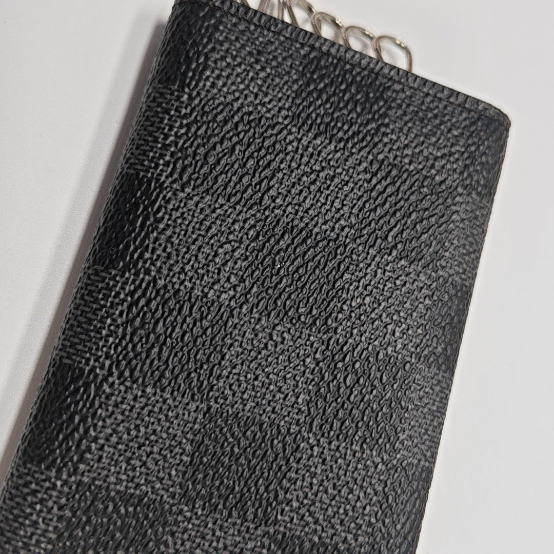 Damier Graphite Coated Canvas Key Pouch Gray