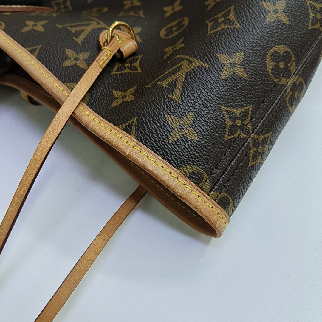 NEVERFULL GM Monogram Coated Canvas Brown