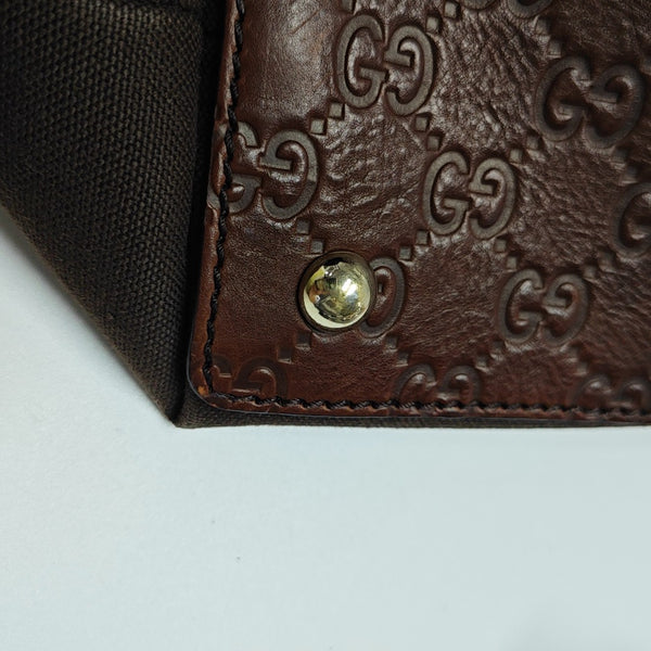 Monogram Canvas Top Handle Bag Brown