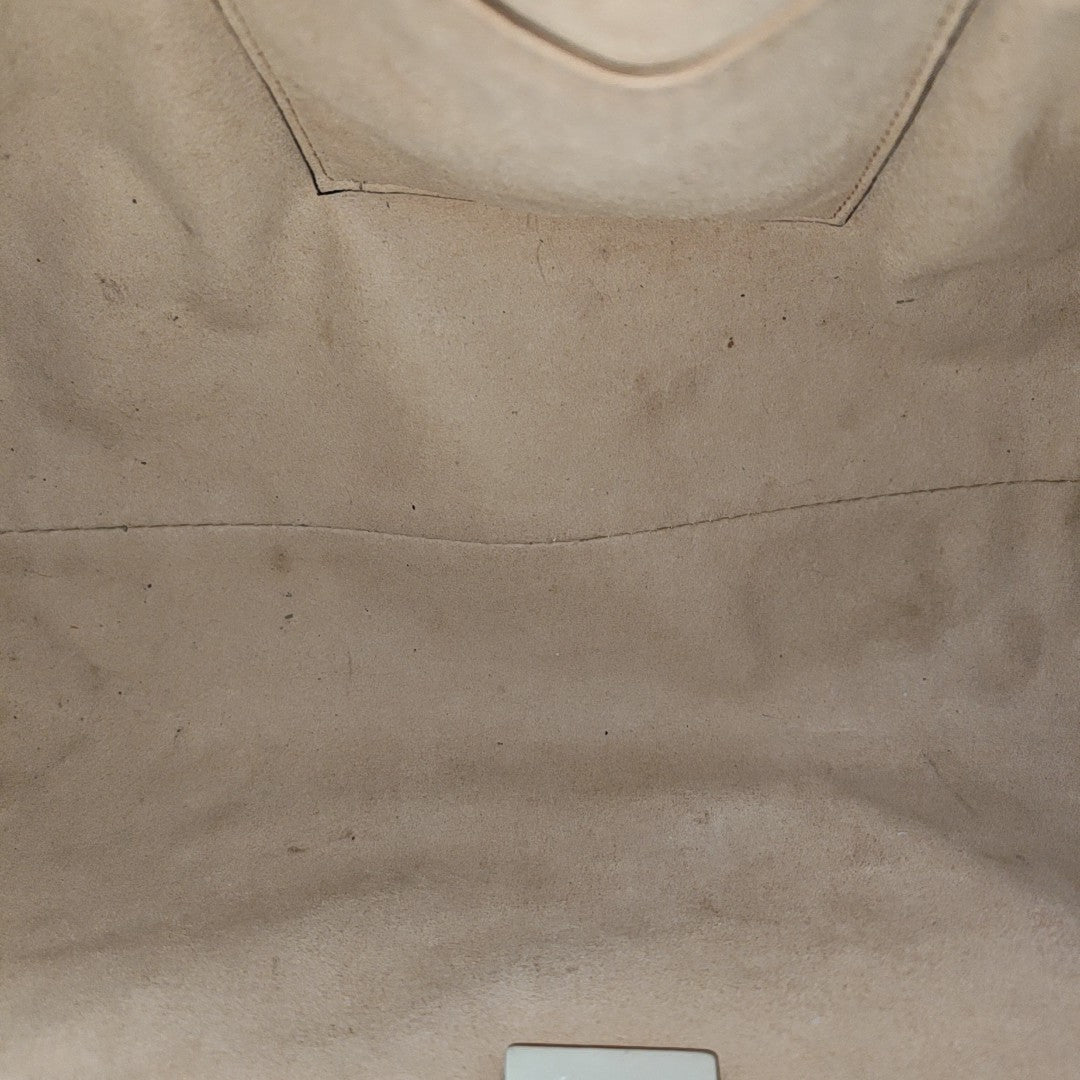Padlock Medium Monogram Coated Canvas Beige