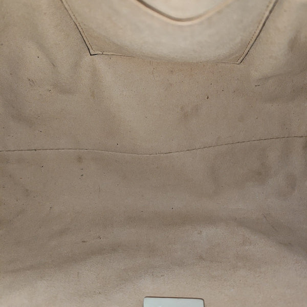Padlock Medium Monogram Coated Canvas Beige
