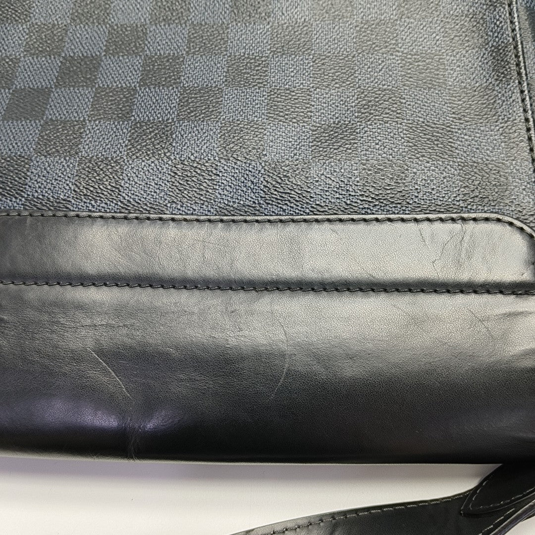 NEWPORT PM Damier Coated Canvas Blue