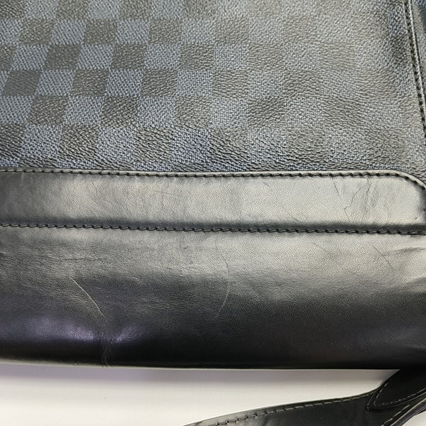NEWPORT PM Damier Coated Canvas Blue