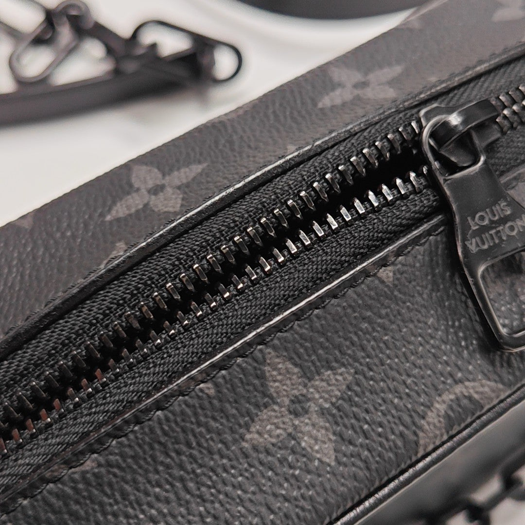 SOFT TRUNK Mini Monogram Coated Canvas Black
