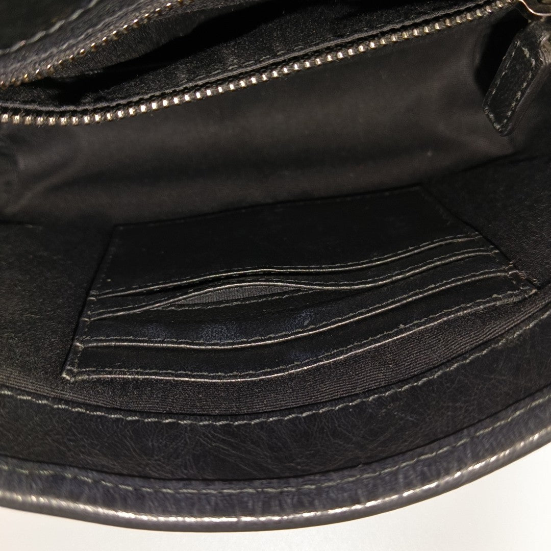 NIKI Mini Chevron, Quilted Calfskin Black