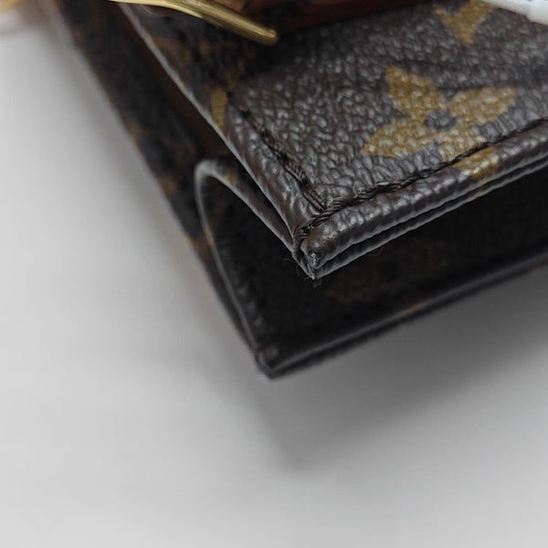SAC PLAT Mini Monogram Coated Canvas Brown