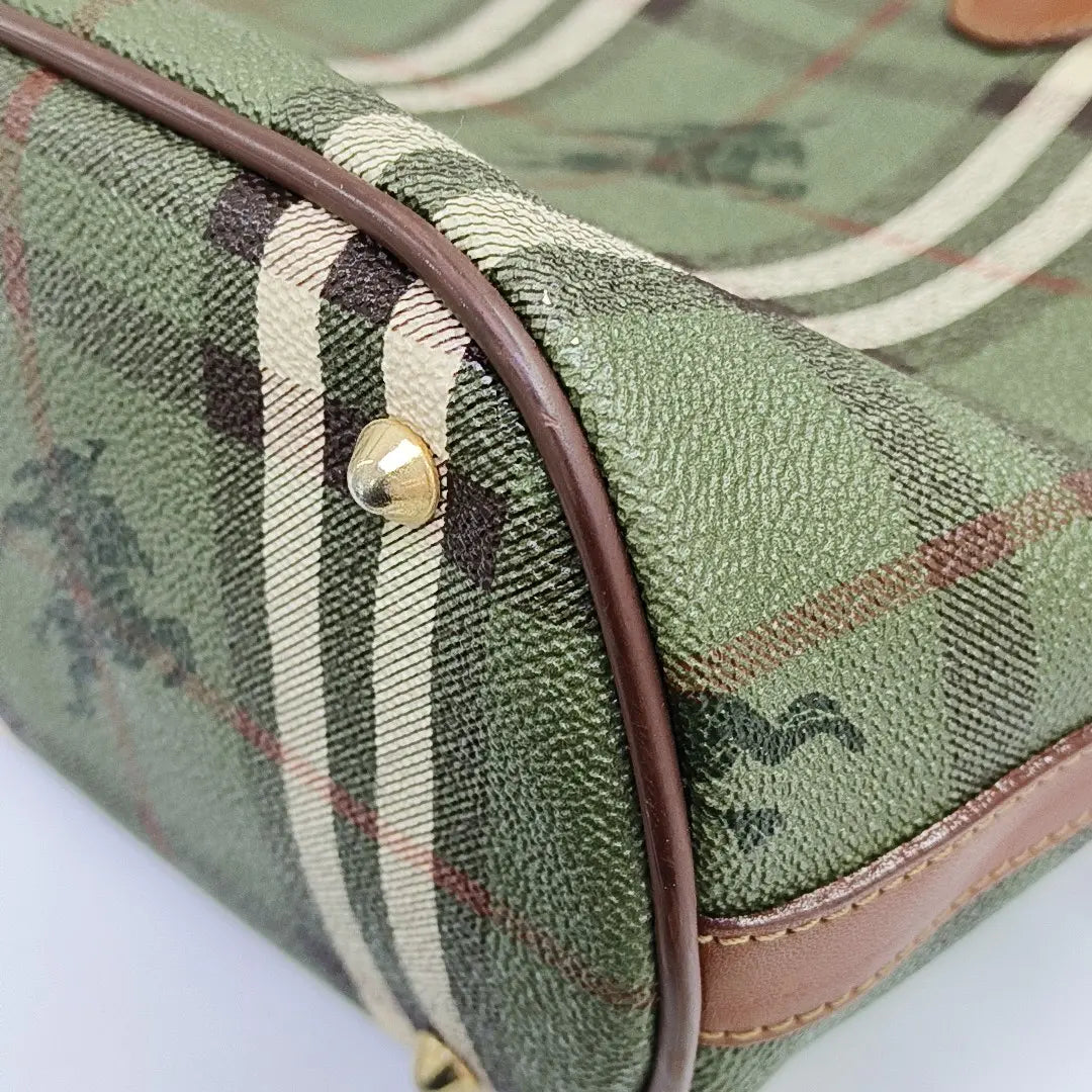 Coated Canvas Shoulder Bag Green