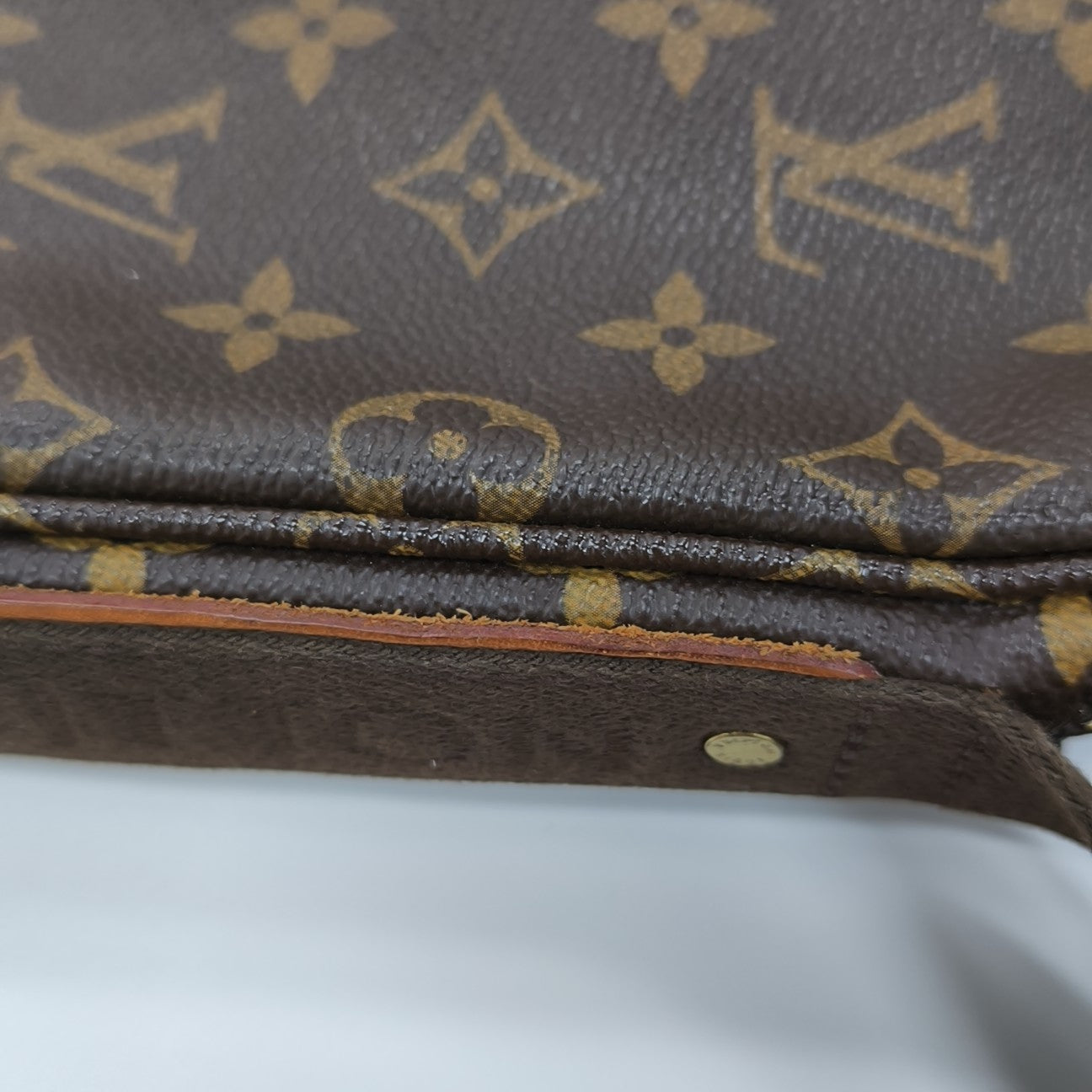 TROTTEUR Monogram Coated Canvas Brown
