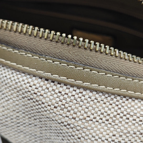 Canvas Top Handle Bag Beige