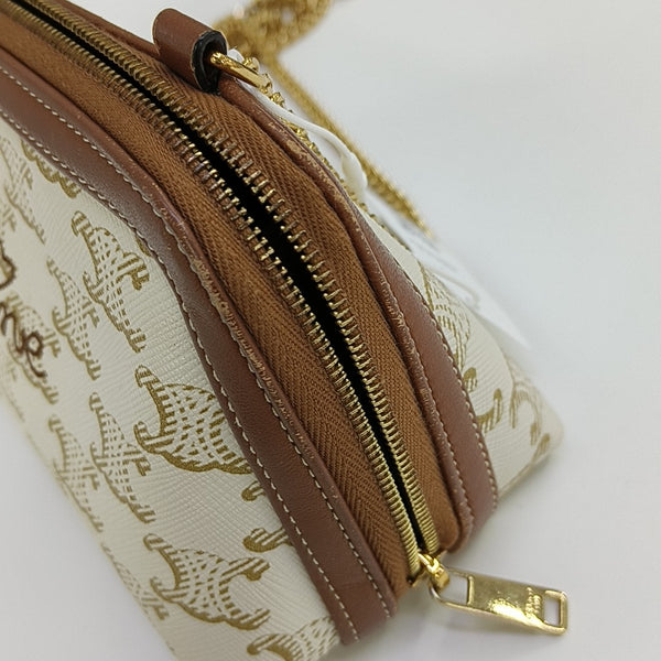 Calfskin Shoulder Bag Brown