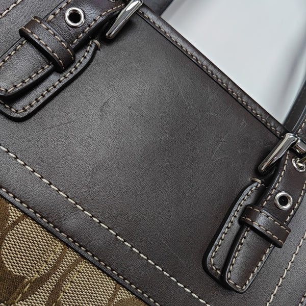 Monogram Canvas Tote Bag Brown