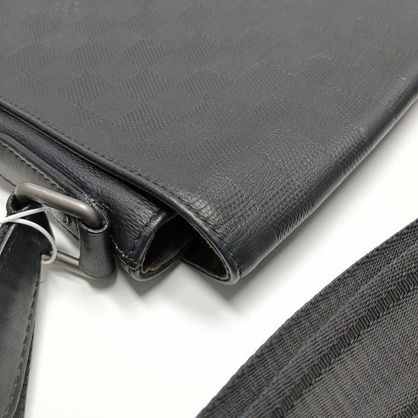 DISTRICT PM Damier Graphite Calfskin Black