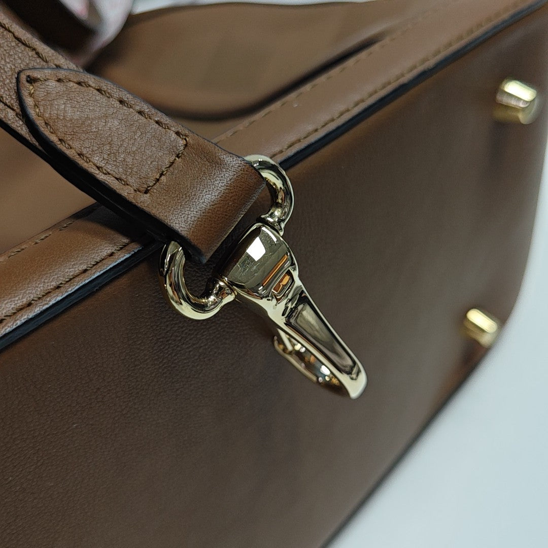 Calfskin Shoulder Bag Brown