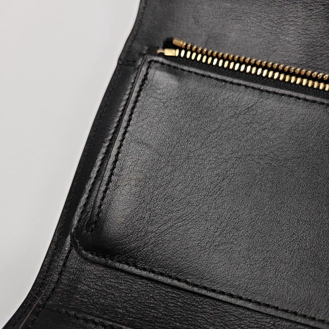 Alphabet Calfskin Black Wallet