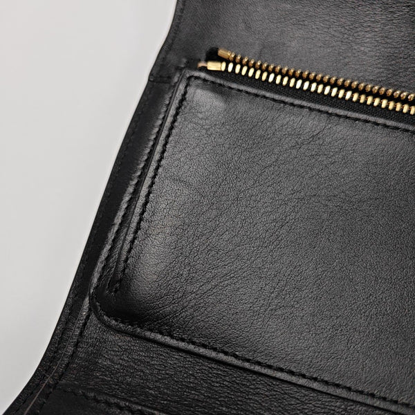 Alphabet Calfskin Black Wallet