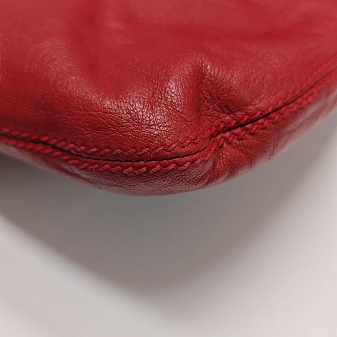 Lambskin Top Handle Bag Red