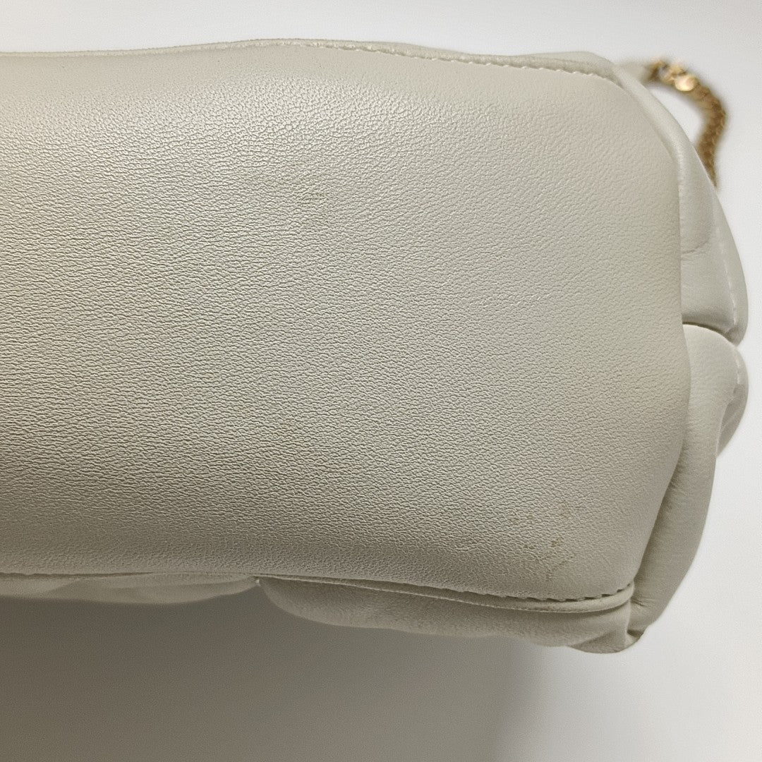 PUFFER Small Quilted Lambskin White