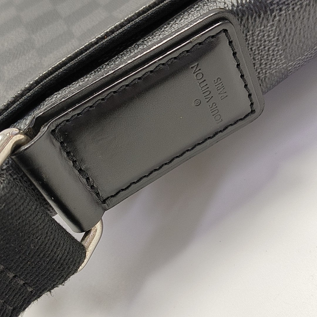 DISTRICT PM Damier Graphite Coated Canvas Gray