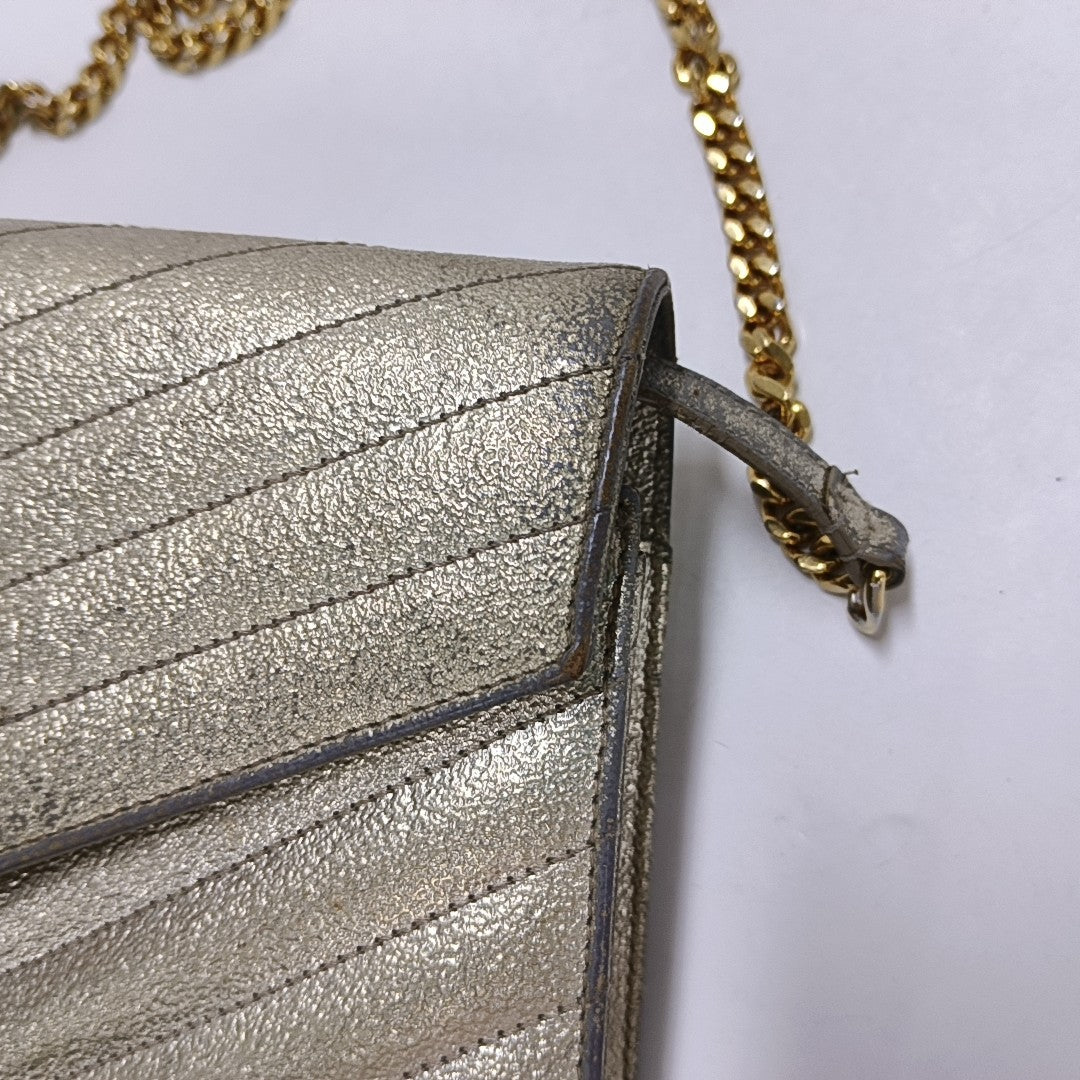 MONOGRAM Medium Chevron Calfskin Beige