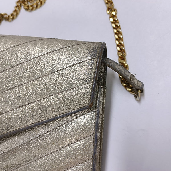 MONOGRAM Medium Chevron Calfskin Beige