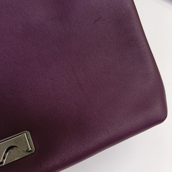 Calfskin Shoulder Bag Purple