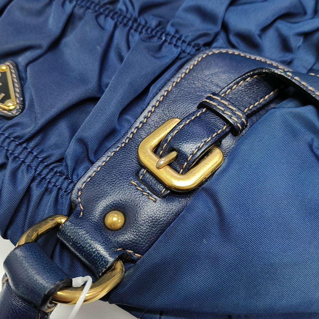 Gaufre Quilted Nylon Blue