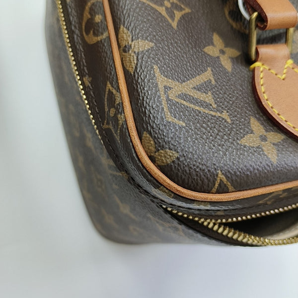 NICE BB Monogram Coated Canvas Brown