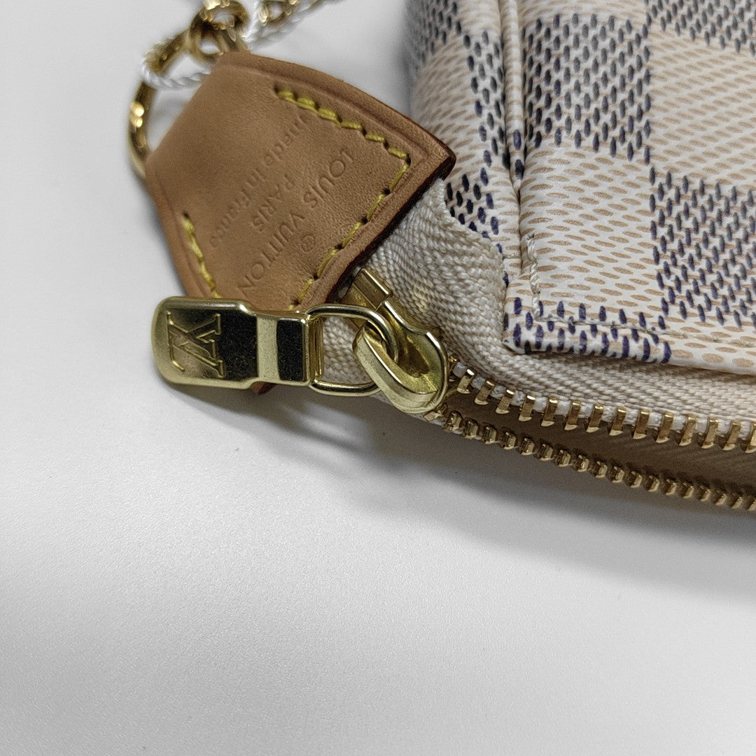 Authenticated pre-owned  ACCESSOIRES Mini Coated Canvas White - Top Handle Bag at Looply
