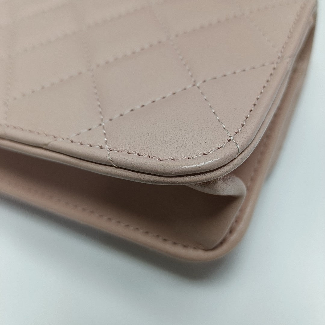 WOC Quilted Lambskin Pink