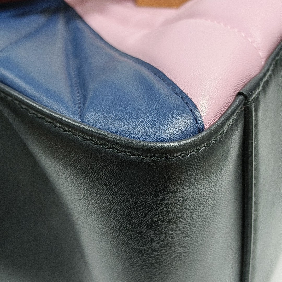 Queen Margaret Quilted Calfskin Multicolor