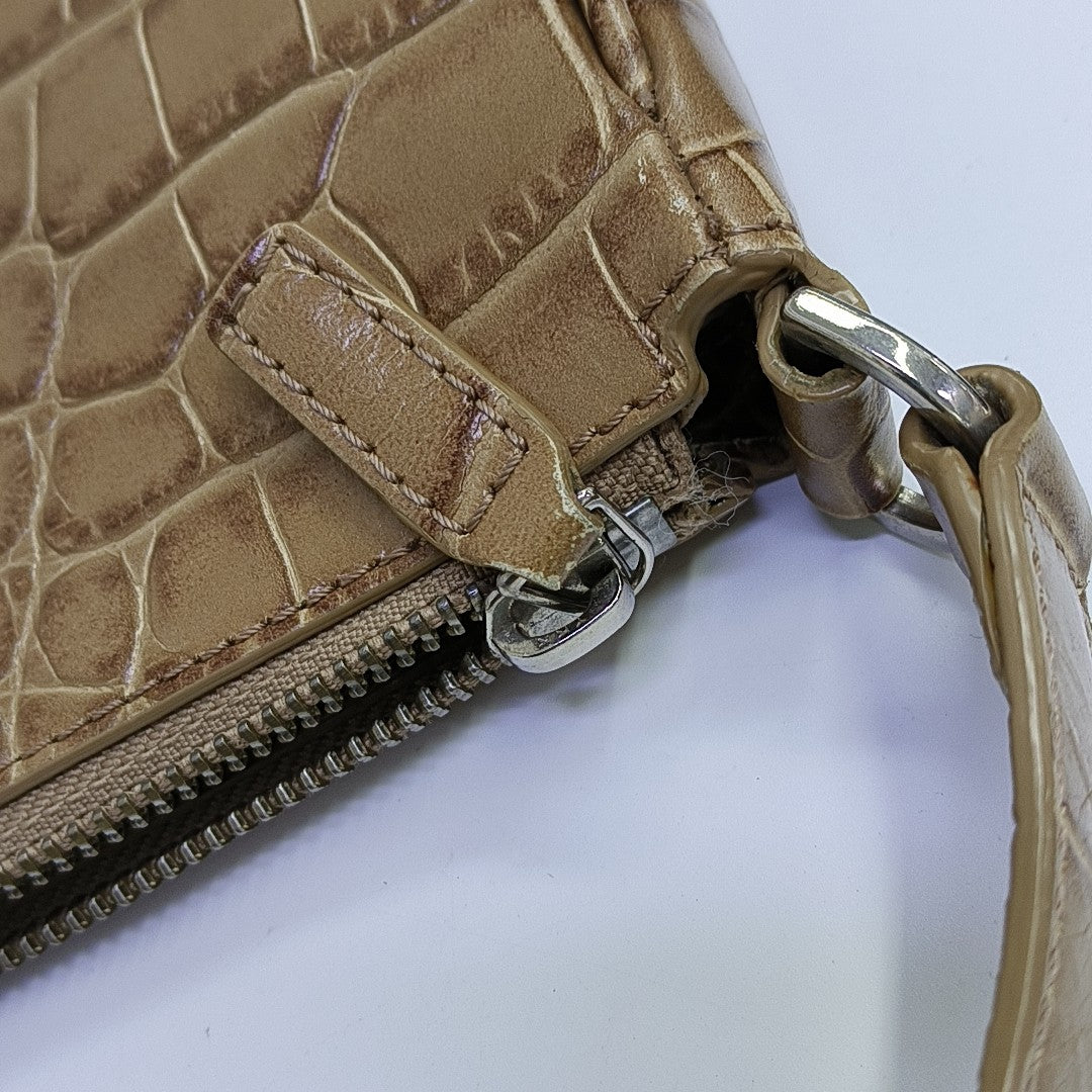 Calfskin Shoulder Bag Beige