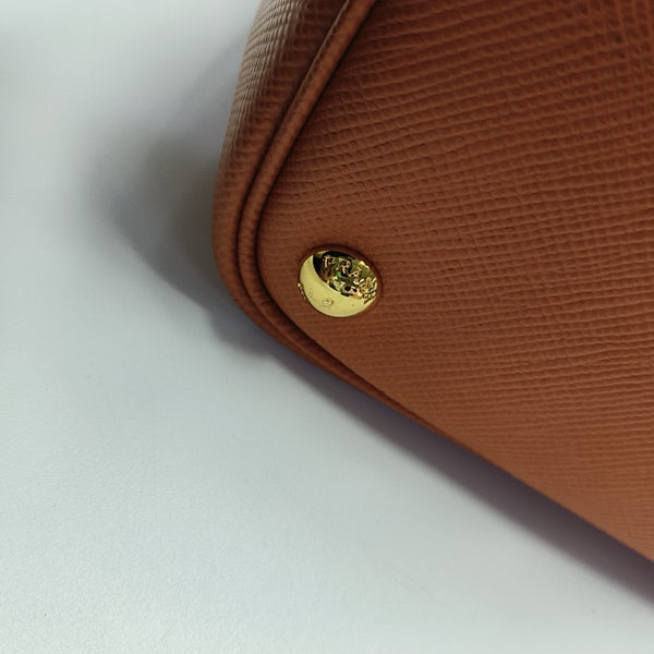 Double Medium Saffiano Calfskin Orange